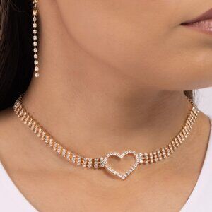 Necklace Rows of Romance - Gold
